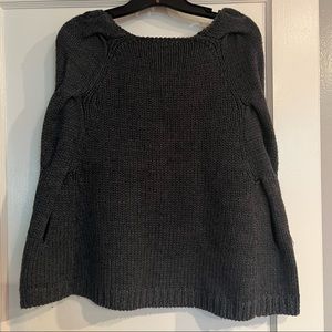 The Limited Grey Poncho Sweater, S/M